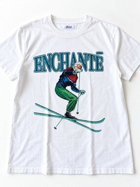 ENCHANTÉ Daniel Ricciardo Vintage Skier Graphic Tee White S NWOT